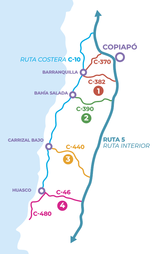 rutas parque nacional desierto florido